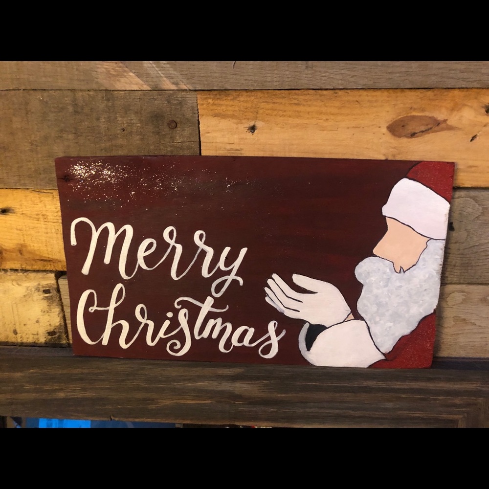 “Merry Christmas” Handpainted Sign